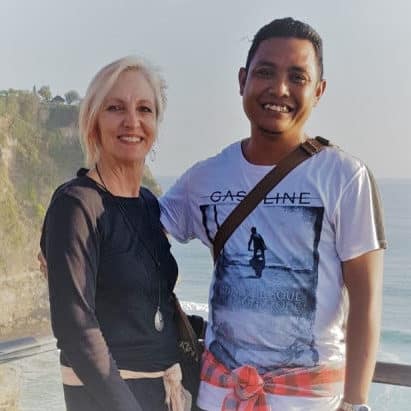 Euni and Wayan - my assistant in Bali