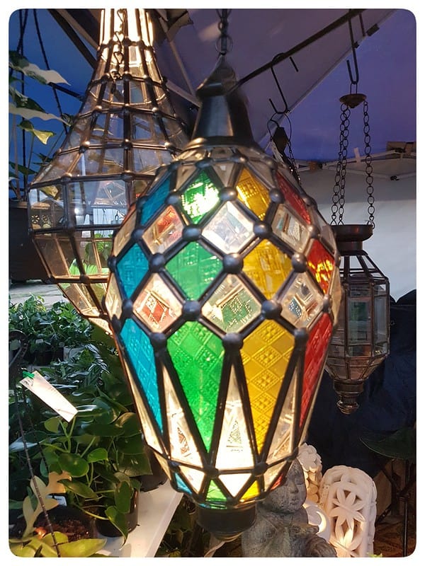Pendant Light - Bevelled and -45x20cm- CPL12 glass and brass handcrafted in Bali will not rust - a large door on the side for access.