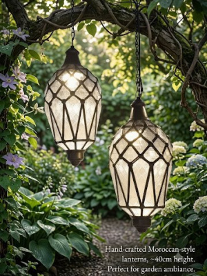 Light up your space with this stunning Moroccan style Balinese light CPL13 from CasaPandan. Easy access for bulbs or candles with the door on the side.