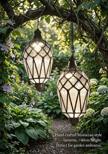 Light up your space with this stunning Moroccan style Balinese light CPL13 from CasaPandan. Easy access for bulbs or candles with the door on the side.
