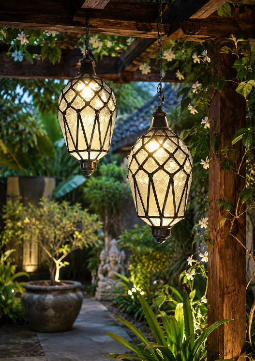 Light up your space with this stunning Moroccan style Balinese light CPL13 from CasaPandan. Easy access for bulbs or candles with the door on the side.