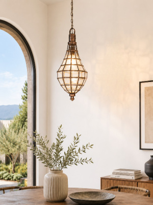 Elevate your home or outdoor space with our Moroccan style Teardrop Light from CasaPandan. Crafted by hand in Bali using durable glass and solid brass.