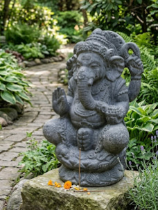 GANESH Statue 50cm CPS41 from CasaPandan- Is revered as the remover of obstacles and bad luck. Patron of arts and sciences attracting wealth and success.