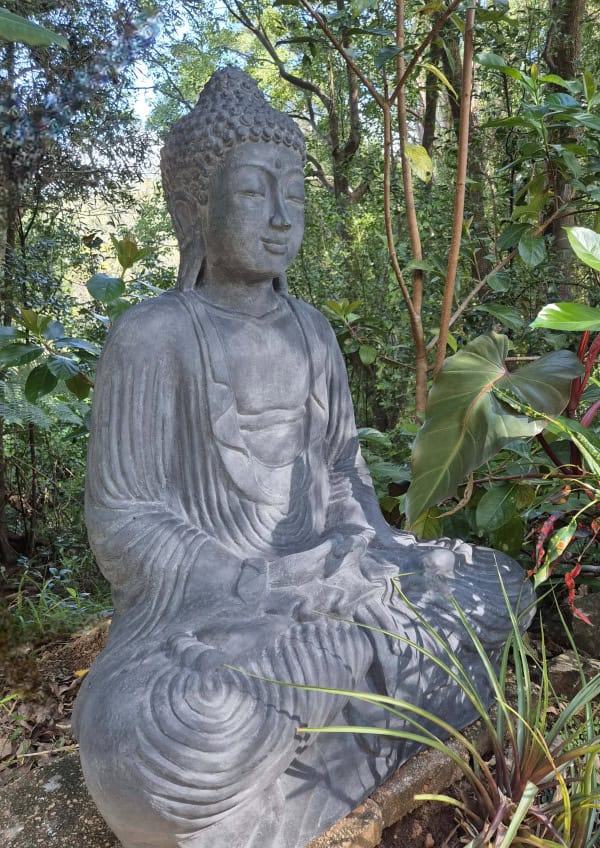 Large Buddha Statue - 100cm CPS61- made from (GRC) a stone composite material. Sturdy in the garden and able to be moved by two people.