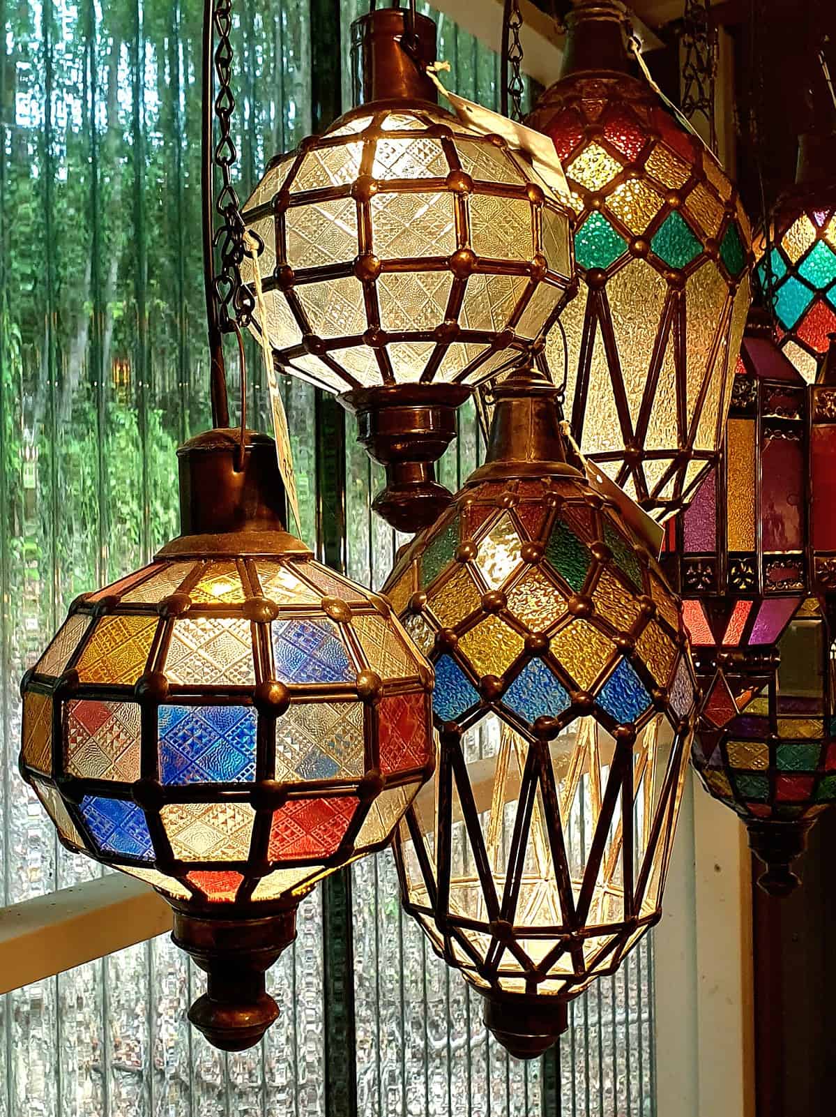 Bali lighting from Byron Bay are glass and brass so they will not rust. Add power or a candle for a great ambience in your home or garden.