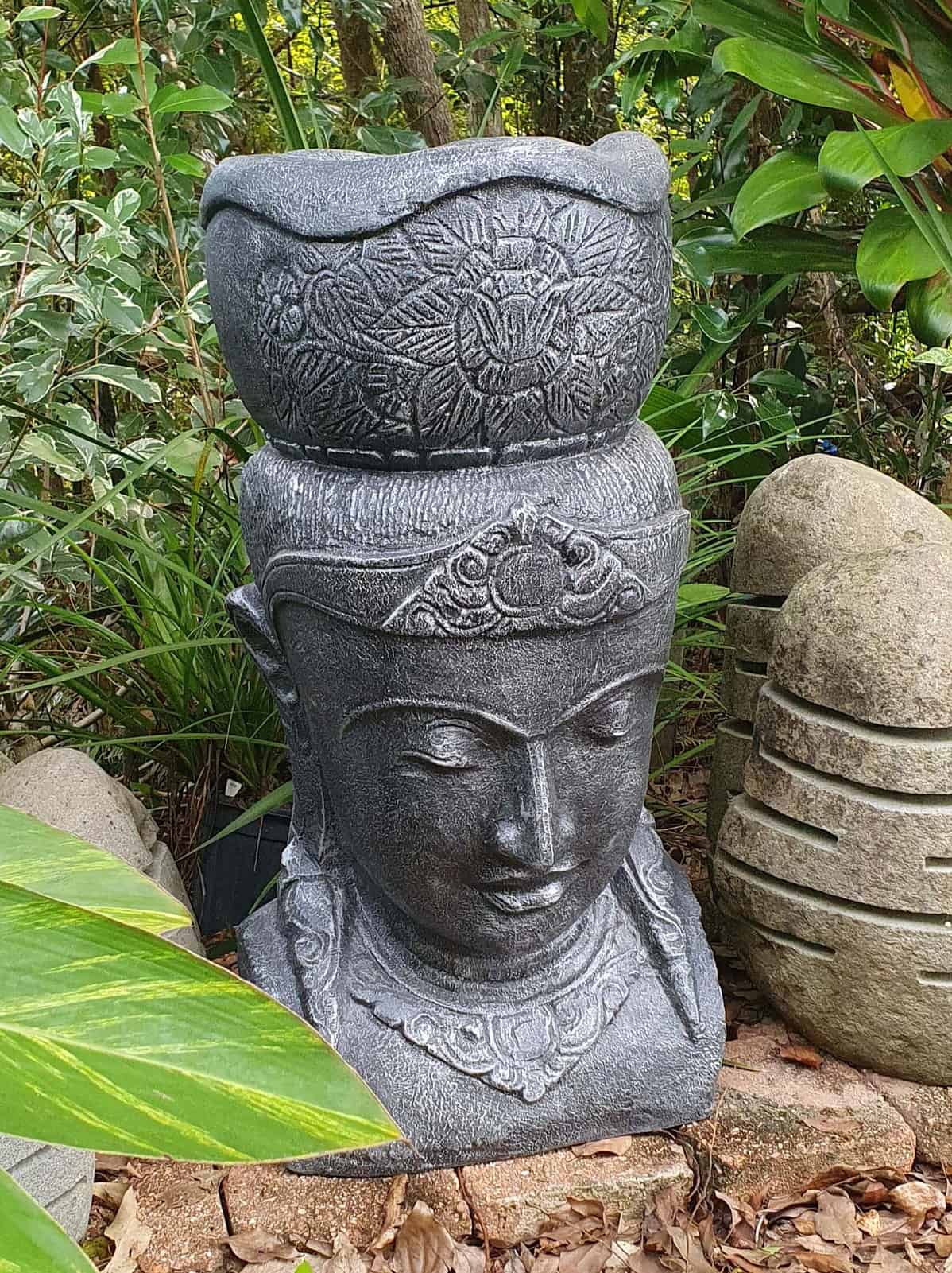 Lady Tara Planter 80cm CPS140. Handcrafted in Bali. Perfect for  that beautiful plant you have been looking forward to displaying in your garden.
