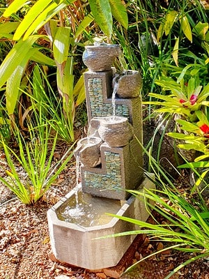 The Balinese Fountain CPS173 is a stunning decorative piece. Create a calming and tranquil atmosphere, and with sound of trickling water in your garden
