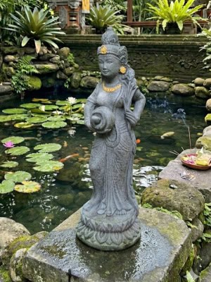 Transform your space with the Devi Tara water fountain CPS218. Experience tranquility and beauty inspired by a Buddhist goddess today!