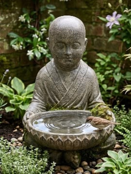 Little Buddha Birdbath-planter 50cm from CasaPandan. Perfect for apartment patios and decks. A bird bath, planter or water bowl for your pet.