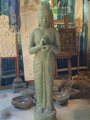 Tall Buddha Statue - 150cm CPS112- The serene expression on his face and the calm pose of his body can inspire a sense of tranquility.