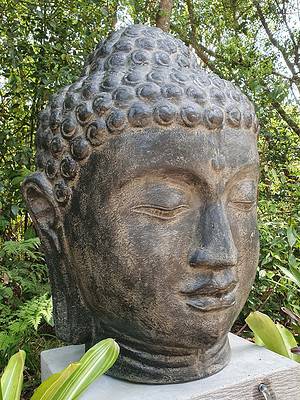 Large Buddha Head Statue - 100cm CPS107 will help to reduce stress and anxiety, as it is a symbol of peace and enlightenment in Buddhism.