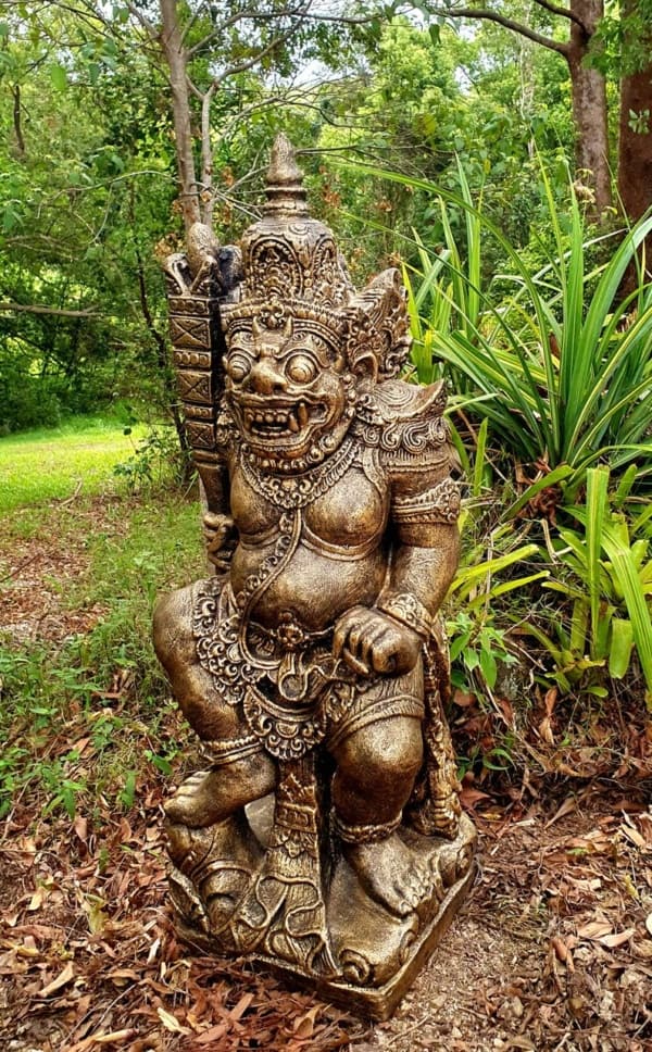 The Bali Guardian Statue - 110cm CPS146 - they are usually placed on the left and right sides of the gate as an essential element of Balinese exteriors.