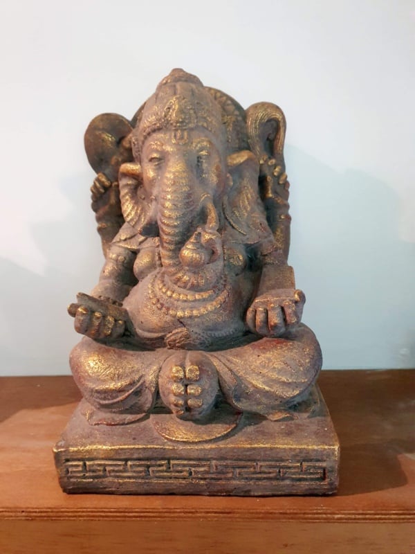 Small GANESH Statue 30cm CPS116 - Is revered as the remover of obstacles and bad luck. Patron of arts and sciences - attracting wealth and success.
