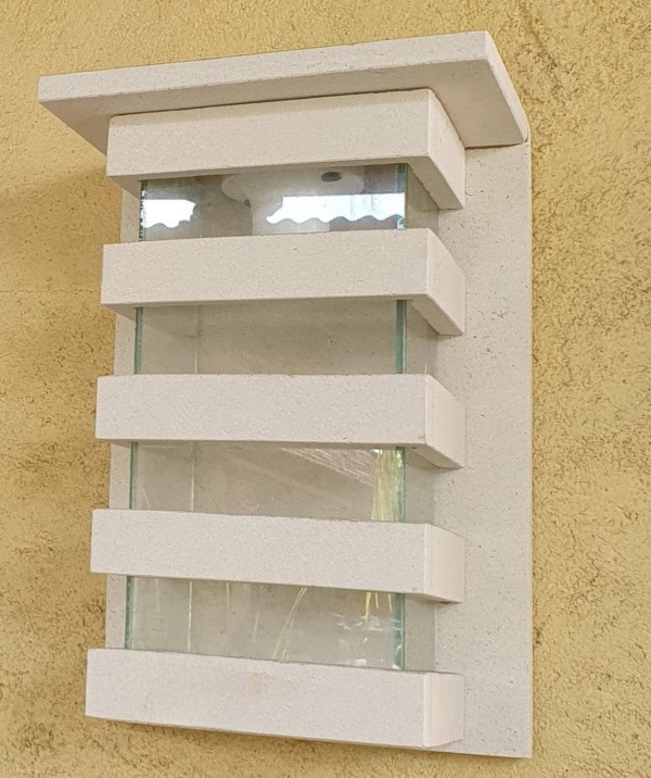Limestone Wall Light – CPS203 - 30x20cm Handcrafted from high-quality Balinese limestone. Perfect for both indoor and outdoor settings.