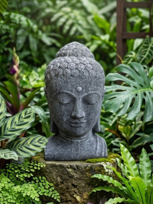 Small Grey Buddha Head Statue- 30cm CPS111A from CasaPandan will help to reduce stress and anxiety. It is a symbol of peace and enlightenment in Buddhism.