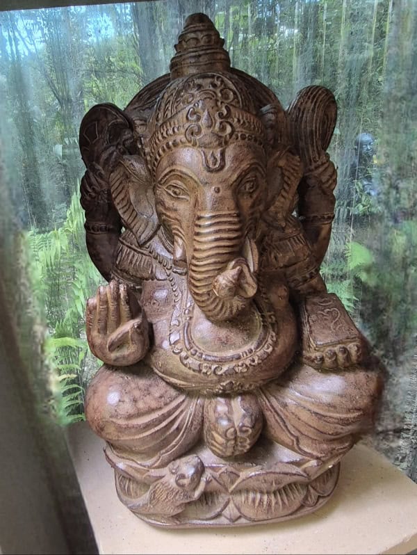 This Small GANESH 45cm CPS222 statue is perfect for homes, offices, or meditation spaces. A symbol of wisdom, prosperity, and new beginnings.