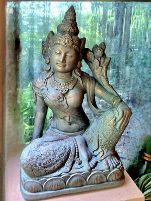 Water Moon Goddess statue CPS221 or Dewi Tara represents compassion, wisdom, and inner peace and embodies the calming energy of water