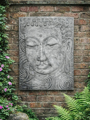 Large BUDDHA Wall plaque CPS144a - 135x100cm Position it outdoors on a wall or in your garden to create a beautiful space for you to enjoy.