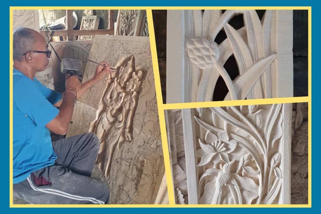 CasaPandan range are hand-carved by Balinese artisans. They are  designed to be a decorative feature panels for walls both indoors and outdoors.
