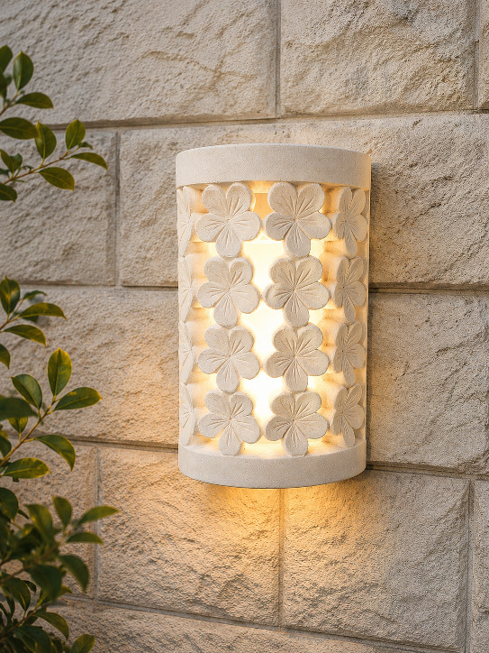 Bali Limestone Wall Light - CPS18 30x20cm Handcrafted from high-quality Balinese limestone. Perfect for both indoor and outdoor settings.
