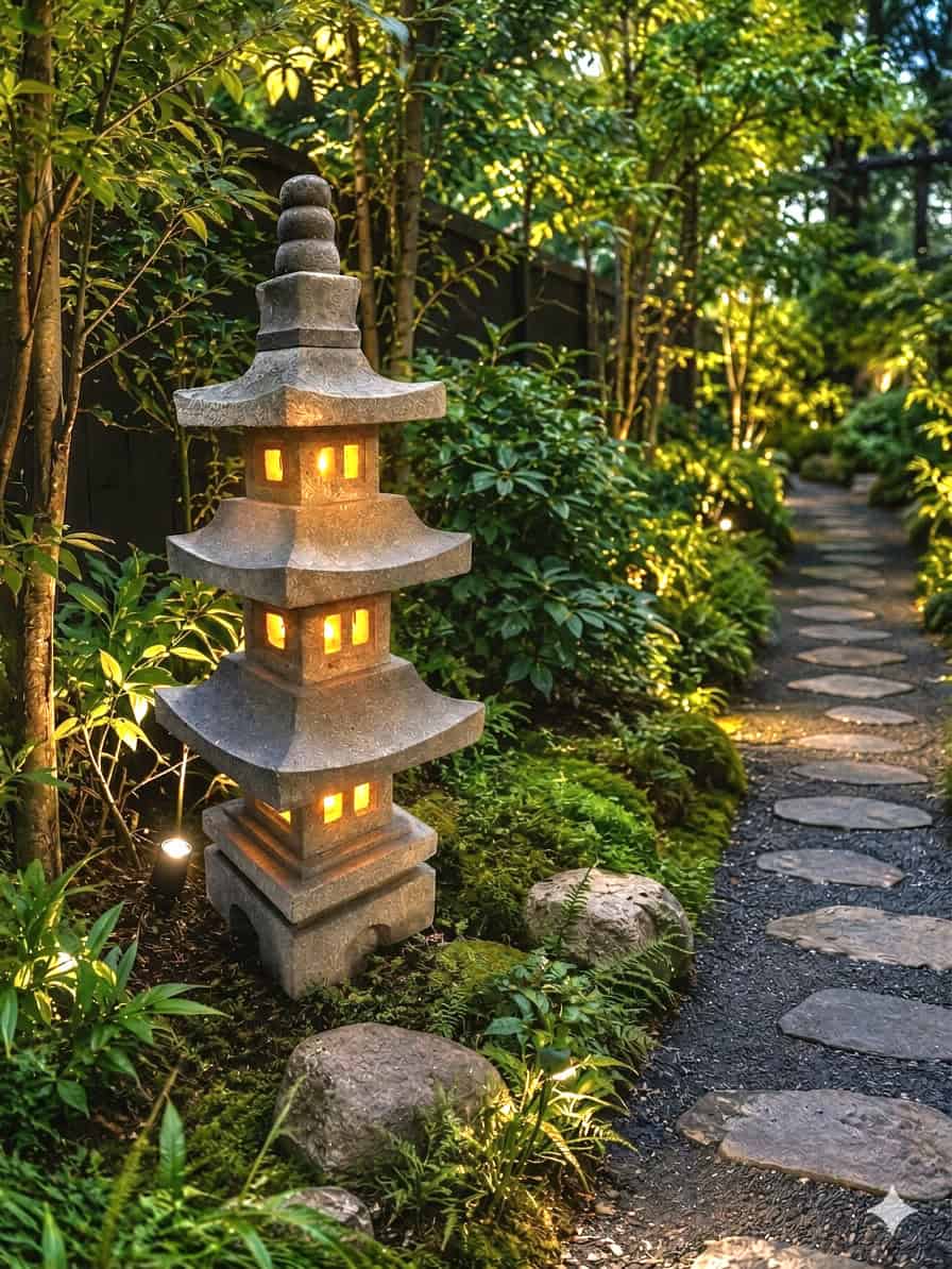 Create a wonderful ambience with Balinese Lava Stone Pagoda Lantern 90cm from CasaPandan in your garden. Hand-carved in Bali from natural lava stone.