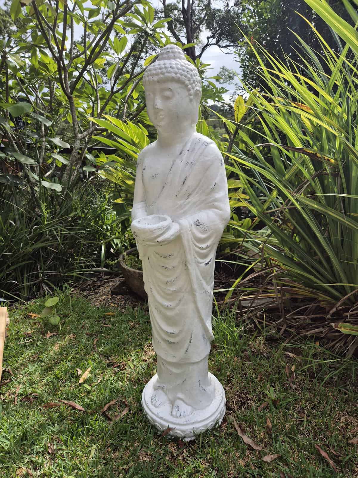 Enhance your space with our 120cm Standing Buddha from CasaPandan. Hand-crafted from durable, weather-resistant GRC for timeless elegance.